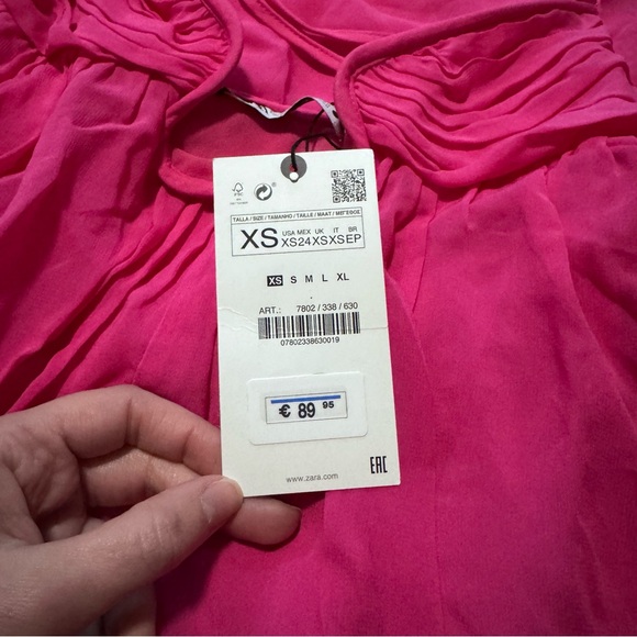 Zara Loose Fit Chiffon Maxi Dress - Picture 9 of 9